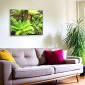 Heldergroene boomvarens canvas afdruk