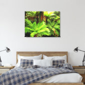Heldergroene boomvarens canvas afdruk (Insitu (Slaapkamer))