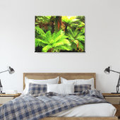 Heldergroene boomvarens canvas afdruk (Insitu (Slaapkamer))