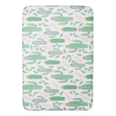 Heldergroene Cactus Succulent Blosheems Patroon Badmat (Voorkant Verticaal)