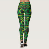 Heldergroene cirkels leggings (Achterkant)