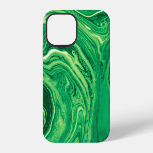 Heldergroene creatieve gemengde textielontwerp. Gr iPhone 12 Hoesje