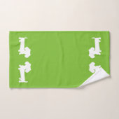 Heldergroene Dachshund Bath uit drie stukken Bad Handdoek (Handdoek)