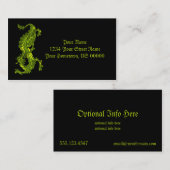 Heldergroene dragon-Visitekaartje Visitekaartje (Voorkant / Achterkant)