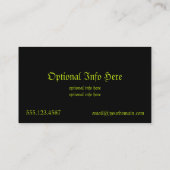 Heldergroene dragon-Visitekaartje Visitekaartje (Achterkant)