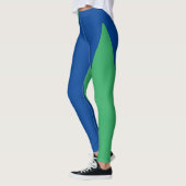 Heldergroene en blauwe Leggings voor fitness (Links)