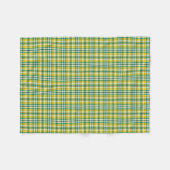 Heldergroene en gele goudlaag fleece deken (Voorkant (Horizontaal))