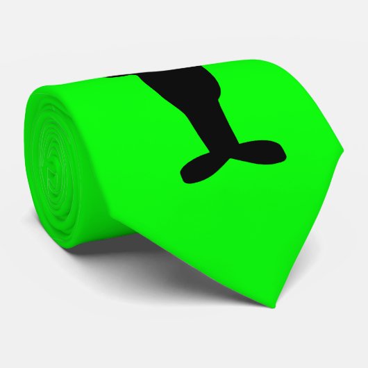 Heldergroene en kleine Alien Stropdas (Opgerold)