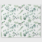 Heldergroene Eucalyptus Landelijke Groene Waterver Cadeaupapier (Vlak)