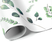 Heldergroene Eucalyptus Landelijke Groene Waterver Cadeaupapier (Rol Hoek)