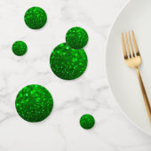 Heldergroene faux-glitterafdrukken confetti (Groep)
