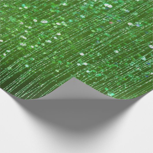 Heldergroene fonkeling glitterij cadeaupapier (Hoek)