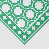 Heldergroene geometrische beenintarsia decoupagepa tissuepapier (Detail)