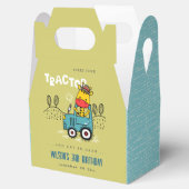 Heldergroene Giraffe in Boerderij Tractor Boys Ver Bedankdoosjes (Geopend)