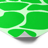 Heldergroene Giraffe printpatroon. Poster (Hoek)