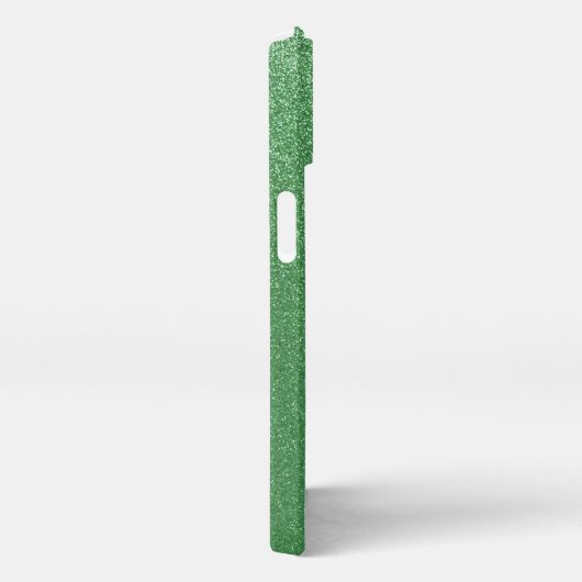 Heldergroene Glitter iPhone draagtas iPhone Hoesje (Rechterkant)