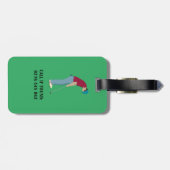 Heldergroene Golfing Thed Bagagelabel (Achterkant horizontaal)