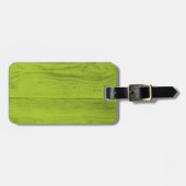 Heldergroene houtstructuur als achtergrondstructuu bagagelabel (Voorkant horizontaal)