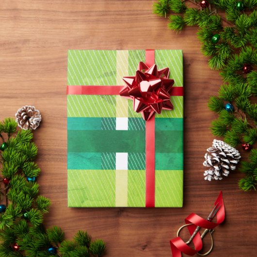 Heldergroene kerst geruite vakantie cadeaupapier (Feestdagen Geschenken)