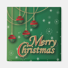 Heldergroene kerst magneet