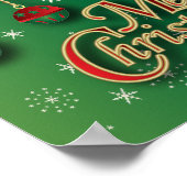 Heldergroene kerst poster (Hoek)
