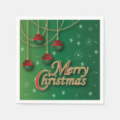 Heldergroene kerst servet (Voorkant)