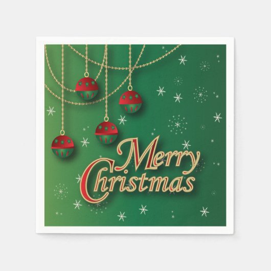 Heldergroene kerst servet (Voorkant)