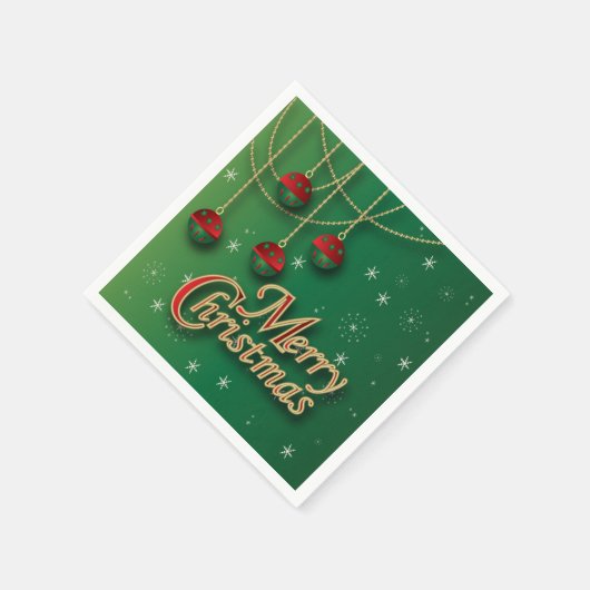 Heldergroene kerst servet (Hoek)