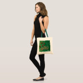 Heldergroene kerst tote bag (Voorkant (model))