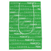 Heldergroene kerstcadeautas | Rendieren van de ker Medium Cadeauzakje (Achterkant)