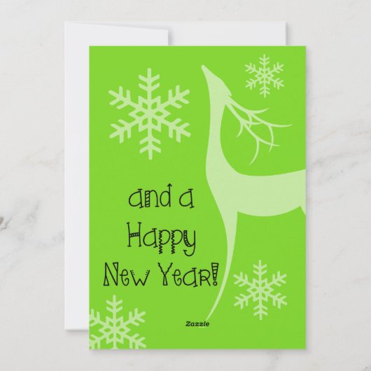 Heldergroene kerstfotofeestdag Kaart (Achterkant)