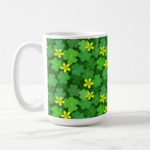 Heldergroene klaverkoffiemok koffiemok