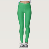 Heldergroene Leggings – Effen kleur en stijlvol (Voorkant)
