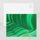 Heldergroene malachiet mineraal briefkaart (Voorkant / Achterkant)