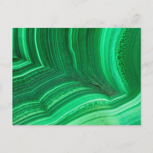 Heldergroene malachiet mineraal briefkaart (Voorkant)