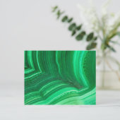 Heldergroene malachiet mineraal briefkaart (Staand voorkant)
