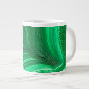 Heldergroene malachiet mineraal grote koffiekop