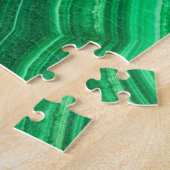 Heldergroene malachiet mineraal legpuzzel (Zijkant)
