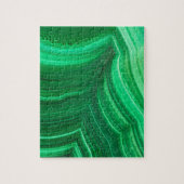 Heldergroene malachiet mineraal legpuzzel (Verticaal)