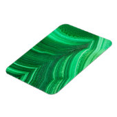 Heldergroene malachiet mineraal magneet (Linkerzijde)