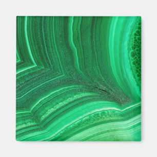Heldergroene malachiet mineraal magneet