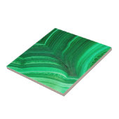 Heldergroene malachiet mineraal tegeltje (Zijkant)