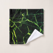 Heldergroene marmer bad handdoek (Wasdoekje)