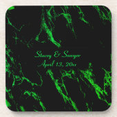 Heldergroene marmer bier onderzetter (Voorkant)