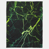 Heldergroene marmer fleece deken (Voorkant)
