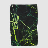 Heldergroene marmer golfhanddoek (Voorkant)