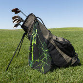 Heldergroene marmer golfhanddoek (Groen)