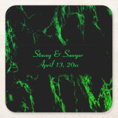 Heldergroene marmer kartonnen onderzetters (Voorkant)