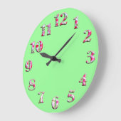 Heldergroene met grote schattige getallen 22 klok (Hoek)