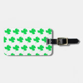 Heldergroene Neon Shamrock personaliseert Bagagela Bagagelabel (Voorkant horizontaal)